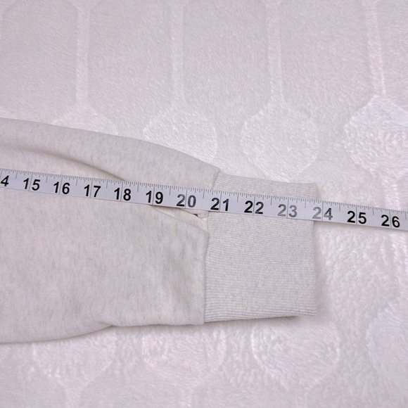 Sabo Womens Cropped Ribbed Crewneck Top Neutral Beige Cotton Blend Moto Style M - Picture 9 of 12